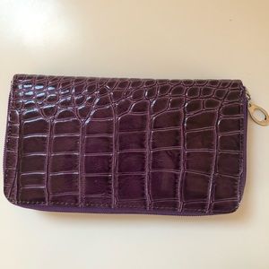 🇮🇹Italian purple croc wallet, Made in Italy🇮🇹